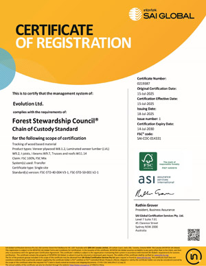 FSC Certificate – Evolution